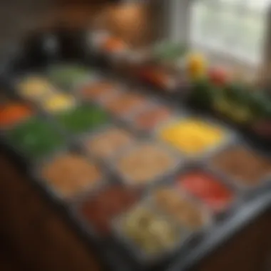 A Well-Organized Reduced Carb Meal Prep Station Balanced reduced carb meal prep station