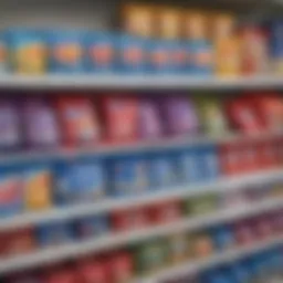 Ziploc gallon freezer bags displayed on a store shelf