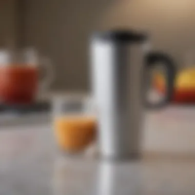 Thermal Performance of Contigo Travel Mug Showcasing the thermal performance of a Contigo travel mug with hot beverage