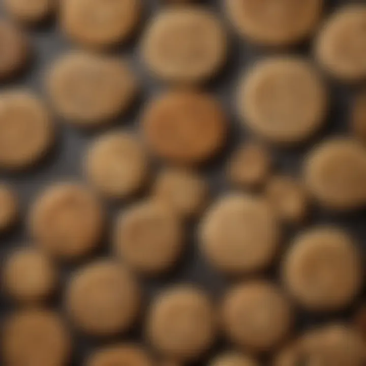 A close-up of a cookie with a unique geometric design