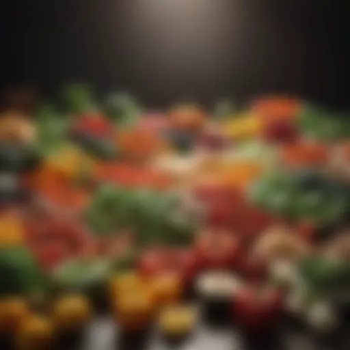 Vibrant assortment of fresh vegetables arranged beautifully.