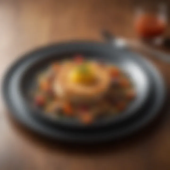 An elegant plate showcasing a low-calorie gourmet dish.