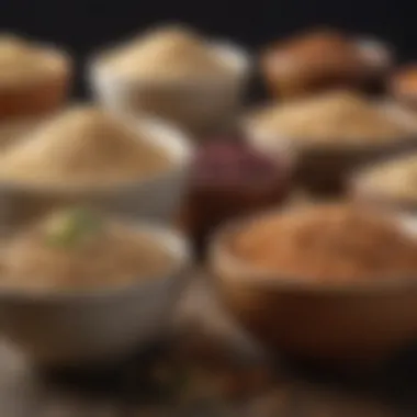Wholesome Grains and Legumes Selection of wholesome grains and legumes in stylish bowls.