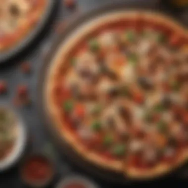 Artistry in Pizza Presentation A beautifully plated pizza with fresh toppings