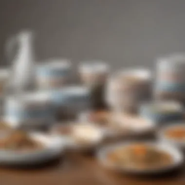 Diverse Collection of Corelle Ware Designs A collection of different Corelle Ware designs displayed together to illustrate the brand's variety.