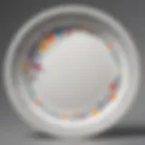 A close-up view of a beautifully patterned Corelle Ware plate showcasing its intricate design.