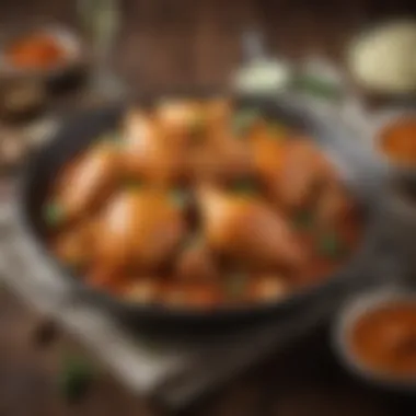 Aromatic Chicken Masala Dish Sizzling chicken in a rich, aromatic sauce