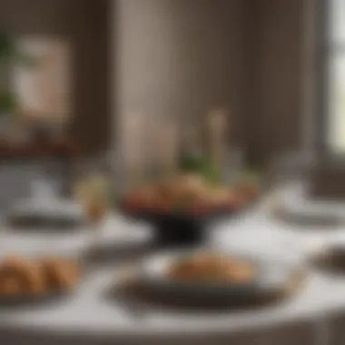 Stylish Table Arrangement Elegant table setting for a birthday dinner