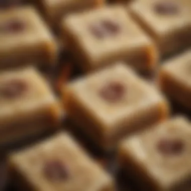 Close-up of the rich and textured Anjeer Barfi slice