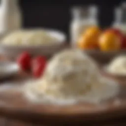 Cream cheese icing ingredients arranged on a countertop