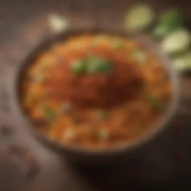 A rustic bowl showcasing a blended taco seasoning mix