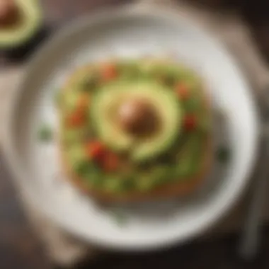 Elegant Avocado Toast Presentation A beautifully plated avocado toast garnished with seeds