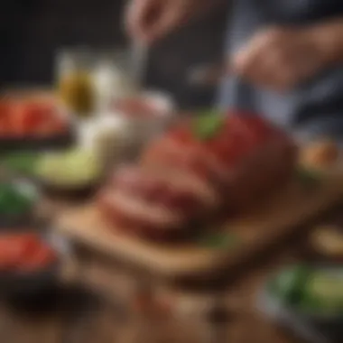 Selecting the Finest Ingredients for Meatloaf A variety of fresh ingredients for beef meatloaf
