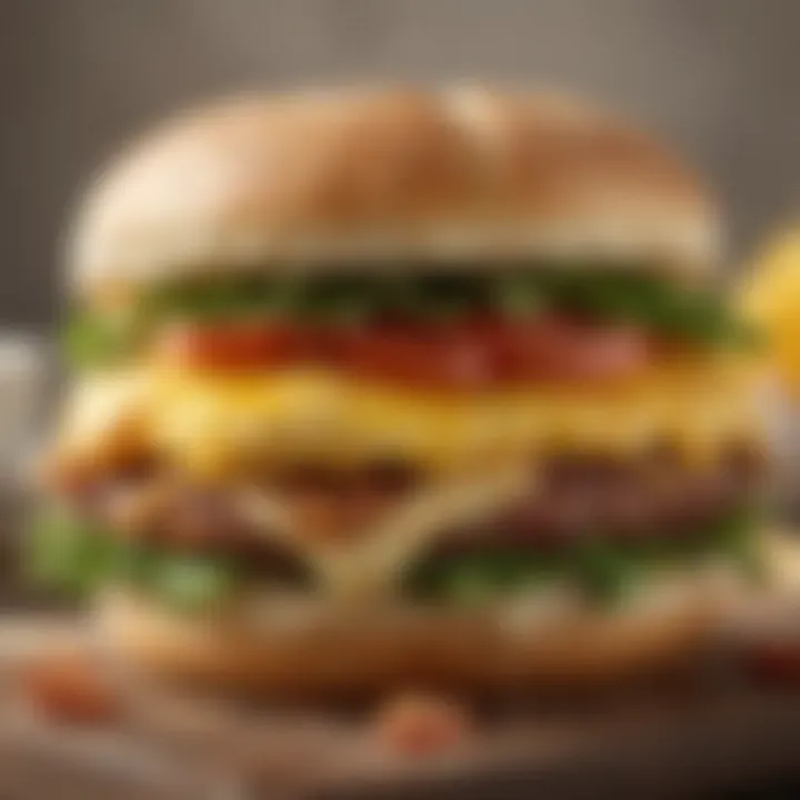 A deliciously crafted breakfast sandwich with layers of flavor