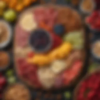 A colorful selection of fresh fruits and nuts complementing a charcuterie board