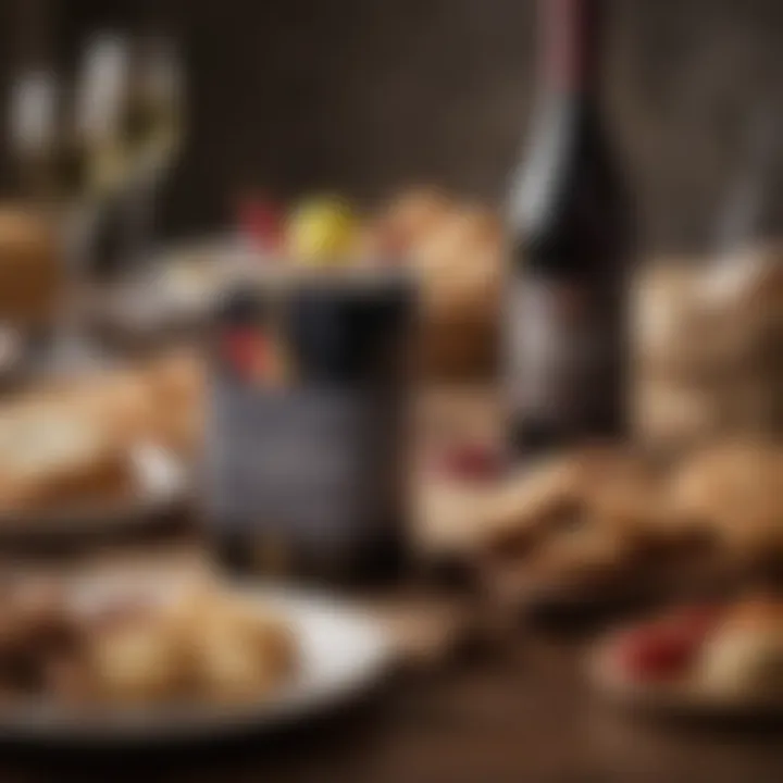 Personalized gift card nestled among gourmet treats