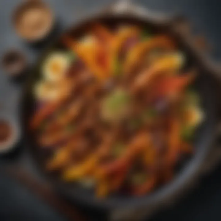 A beautifully arranged plate of teriyaki-glazed vegetables, showcasing vibrant colors and textures