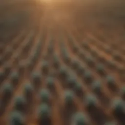 Agave fields under the sun showcasing the raw materials for tequila