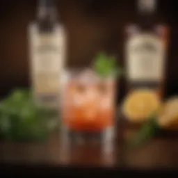 Elegant presentation of a Don Julio cocktail garnished with fresh herbs