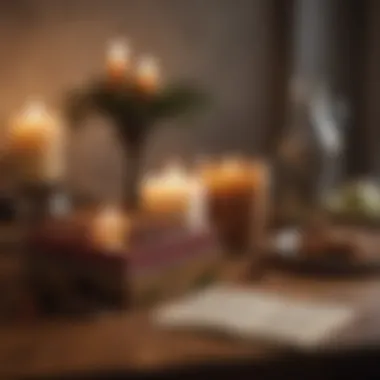 Cozy Gift Ideas for Relaxation A cozy setup with candles, a book, and a warm drink