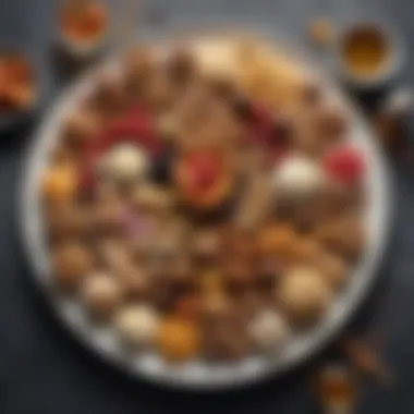Gourmet Treats for Friends An assortment of gourmet treats arranged elegantly on a platter