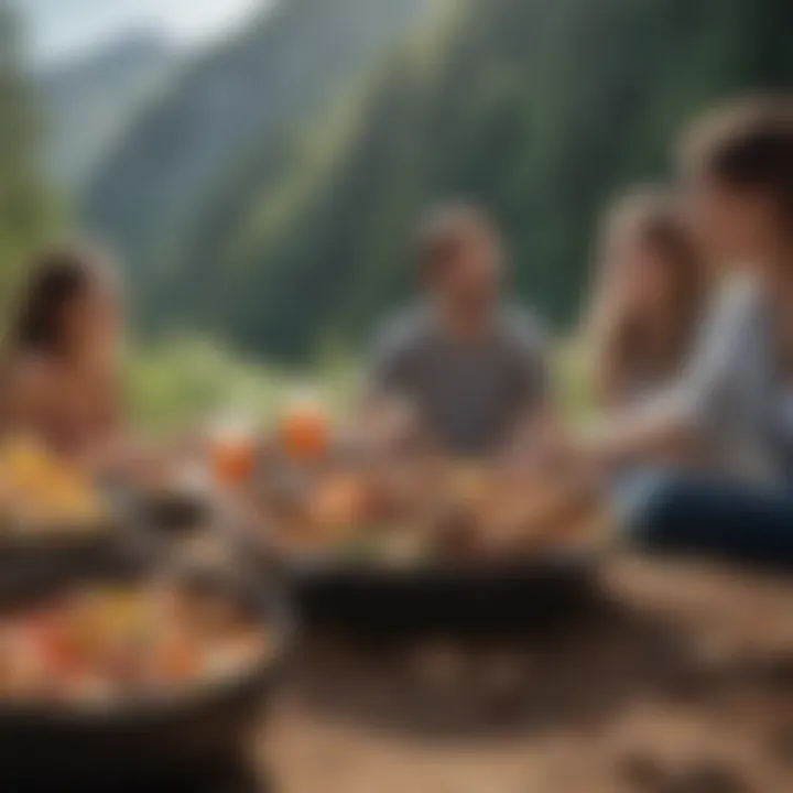 A scenic view of friends enjoying an outdoor adventure