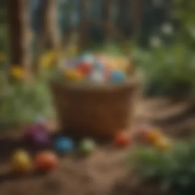 Innovative Outdoor Hiding for Easter Baskets Creative outdoor Easter basket hiding spot