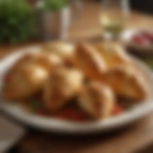 Savory crescent roll appetizers elegantly arranged on a platter.