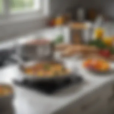 Versatile Use with Fresh Ingredients Cuisinart cookware displayed with a variety of fresh ingredients