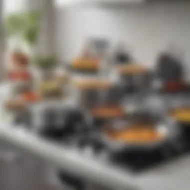 Elegant Cuisinart Pro cookware set displayed in a modern kitchen setting