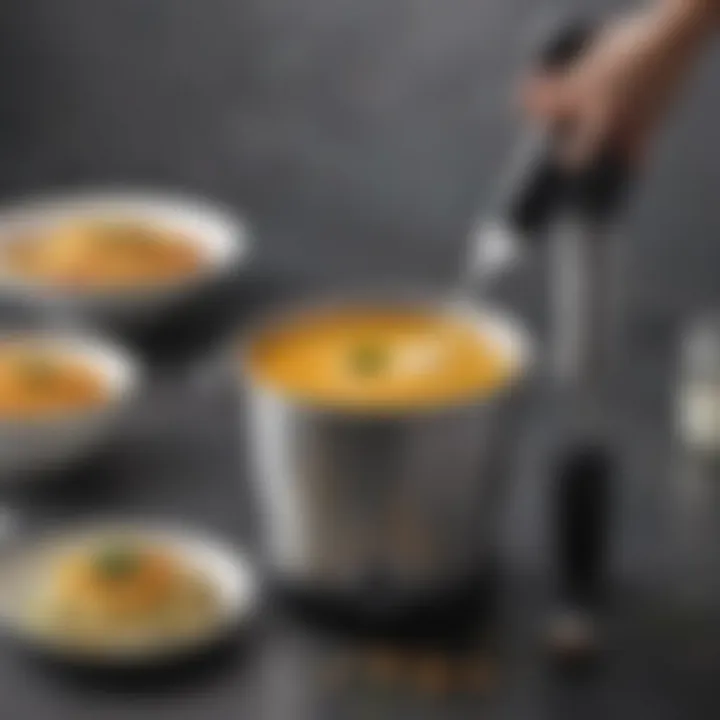 Cuisinart Smart Stick in use with a bowl of soup
