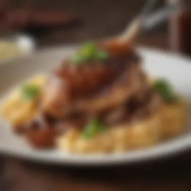 Mole Sauce Over Chicken A rich and flavorful mole sauce served over chicken