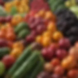 A vibrant farmers market showcasing fresh produce and local delicacies
