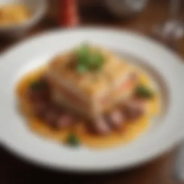 Local Flavors on a Plate A beautifully plated dish representing local flavors and ingredients