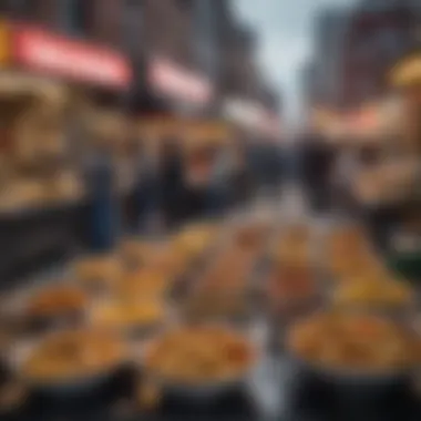 Diverse Street Food in the Heart of DC A bustling street food scene with diverse culinary offerings
