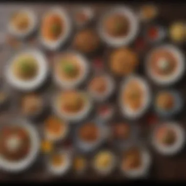 Diverse Culinary Creations A vibrant selection of dishes from diverse cuisines