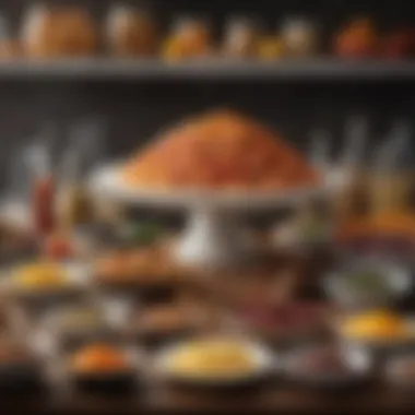 Artful Ingredient Display Exquisite ingredients displayed for a gourmet meal