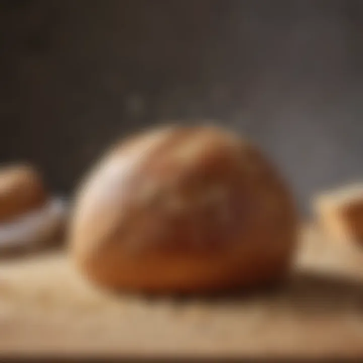 A close-up of yeast granules that contribute to the rise of the bread.