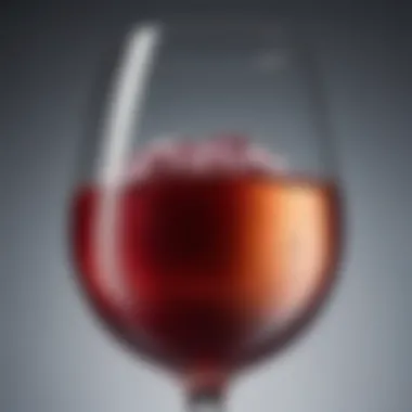 The Clarity and Appeal of Dealcoholized Wine A close-up of a glass of dealcoholized wine showcasing its clarity