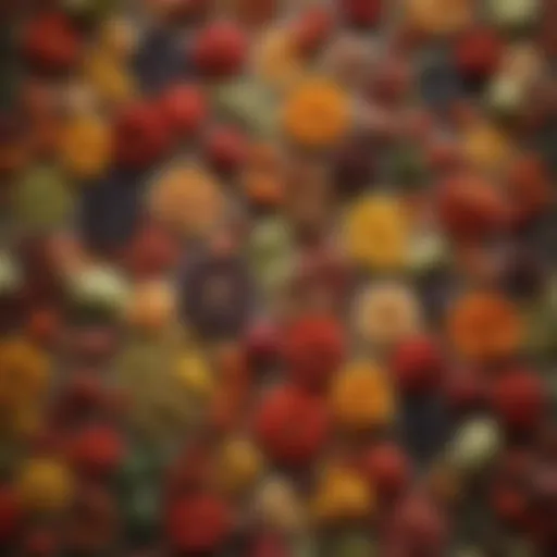 Colorful assortment of dehydrated vegetables displaying variety and texture