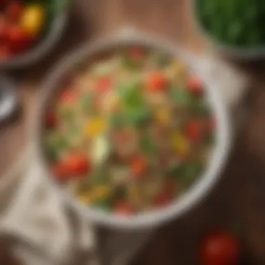 Quinoa Salad with Fresh Vegetables A vibrant bowl of quinoa salad with fresh vegetables and herbs.