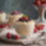 Elegant bowl of sugar-free rice pudding garnished with cinnamon and berries