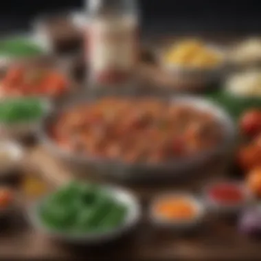 Fresh Ingredients from Dinnerly Table with fresh meal kit ingredients