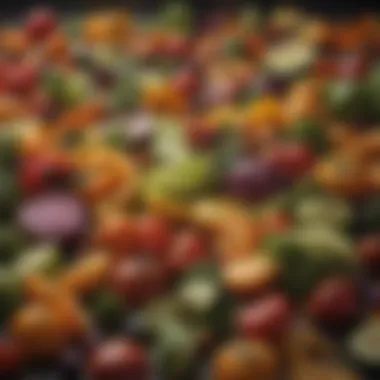 Vibrant Vegetable Medley for Freezing A vibrant vegetable medley ready for freezing, showcasing fresh ingredients.