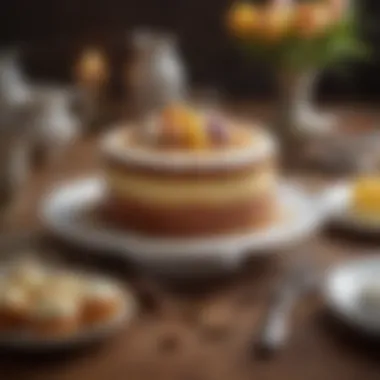Elegant Presentation of Traditional Easter Dessert Traditional Easter dessert beautifully presented
