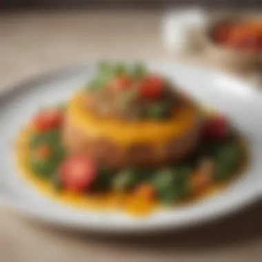 A beautifully plated vegan dish highlighting creativity and flavor