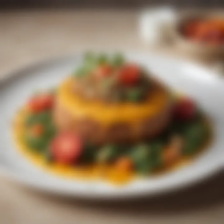 A beautifully plated vegan dish highlighting creativity and flavor