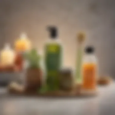 Eco-Friendly Cleaning Supplies Eco-friendly cleaning supplies arranged neatly, emphasizing sustainability.