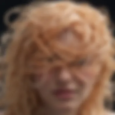 Gum Intertwined with Hair Chewing gum stuck in hair strands