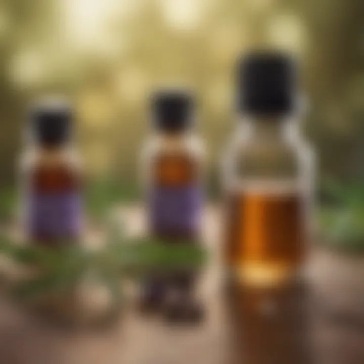 Close-up of essential oils known for decongestion